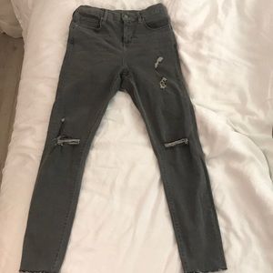 Topshop Jamie High Waist Skinny Ripped Denim